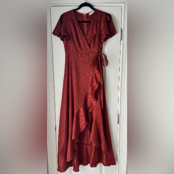 Altar'd State Dresses & Skirts - Altar’d State Springdale Maxi Dress Purple Wine Deep Burgundy Floral